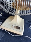 Vintage Lasko Oscillating 3 Speed Fan  clear Brown Blades