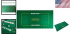 Poker Table Game Mat  36  X 72  Green  Texas Holdem Style Cover