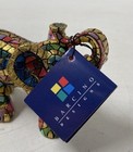 Mosaic Elephant Figurine Statue  Multicolored Stones gems  Lucky Elephant