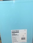 New Sonic 3pc Bathroom Accessory Set Toothbrush Cup soap Pump storage Bin
