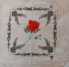 Harley Davidson Bandana Rose With Upwing Eagle B   S Vtg 1980-1990s Women   s  New
