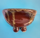 Vintage Mid-century Modern Style Studio Pottery Footed Vessel Catchall Bowl