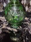 Vintage Wheaton Nj Glass Fire Extinguisher Bottle Eagle Shield   Stars Green
