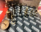 Lot Of 7 Vintage 1960 s Nigerian African Bronze Figurine Dinner Set Benin