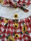 Vintage Thomas Baby Girl Dress Sunflower Gingham Peter Pan Collar Size Unknown