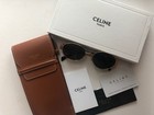 Celine Cl40235u 30n Triomphe Metal Oval Sunglasses Gold Green Lens