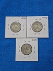Lot Of 3 Washington Silver Quarters - 1943-s  1952   1961