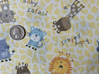 2 Yards Fabric   Baby Safari Unisex Lot 1 2y Each- Craft Material Sewing 2cg