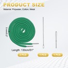 2pcs Drawstring Cord  51  Drawstring With Threader 0 2  D  Grass Green 