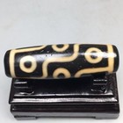 Rare Tibetan Old Agate Dzi 9 Eyes Bead Amulet Pendant 28mm S0608