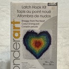 Wonderart Latch Hook Kit Sunshine Rainbow Heart Shaggy Rug New Sealed 12inx12in