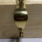 Vintage Weighted Brass Santa Christmas Stocking Holder Made In India