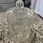 Vintage Essex Lead Crystal Candy Jar Clear Shiny Storage 