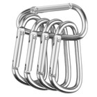 10 20 Pcs Aluminum Carabiner D Shape Spring Clip Snap Key Hook Keychain Buckle