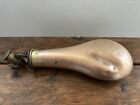 Antique Civil War Period James Dixon Black Powder Brass Copper Flask Horn
