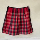 Antique French Small Apron C1850 Or Earlier Blue Red Vichy Check Textile Mg Mon