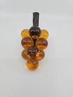 Vintage Amber Lucite Grapes Mid Century Modern Decor Cluster