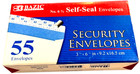 Envelopes - Security Self Seal Envelope 3 5 8  X 6 1 2   6   55 pack   1 Pack
