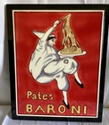 Pates Baroni  1921 Leonetto Cappiello Ad Art Nouveau On Large Ceramic Tile Rare 