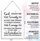 Rustic Serenity Prayer Wall Art - Inspirational Wooden Sign For Home Office