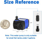 Small Fountain Pump  80 Gph Mini Submersible Water Pump With 3 3 Ft Tubing  For