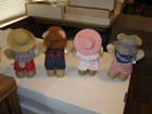 Furskins Bears Wendy s Set Of 4 1986 Dudley  Boone  Farrell    Hattie