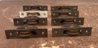 8 Antique 1890s Victorian Eastlake Cast Iron Large Window Sash Pulleys