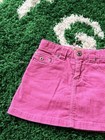 Vintage Girls Corduroy Denim Pink Jean Mini Skirt Y2k Retro