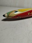 Vintage 1950 Masudaya Usaf Rocket Space Ship Tin Friction Toy Made In Japan