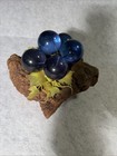 Vintage Mid Century Modern  mcm   Blue Cluster Driftwood Lucite 5 Grapes  528