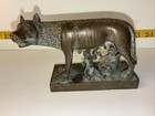 Capitoline   Wolf Statue Romulus And Remus With She-wolf  Bronze Nice Patina Old