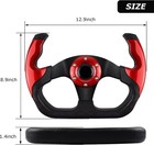 Universal Racing Steering Wheel  6 Bolt Anti-slip Leather And Aluminum Gray
