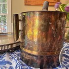 Vintage G b  Sport Padova Italy Silver Plated Hammered Ice Bucket Mcm Barware