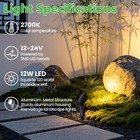 Cly All-in-one Led Low Voltage Landscape Lighting Kit 12w Pathway Lights 6p 6