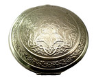 Richard Hudnut Three Flowers Vintage Rouge Powder Compact W  Mirror - Art Deco
