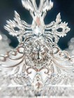 Silver Lion King Crown  Prince Wedding Crown  Clear Crystal Crown For Groom