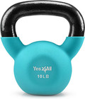 Kettlebell  5-65 Lb Neoprene Coated Cast Iron Kettlebells  Wide Grip Handle   Fl