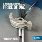 Temco 2 In 1 Conduit Bender - For 1 2    3 4  Emt