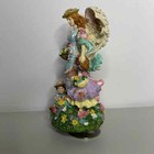 Guardian Angel Music Box  Decorative Figurine Sculpture  8  Tall