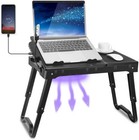 Foldable Laptop Table Tray Desk Tablet Desk Stand Bed Sofa Couch W cooling Fan