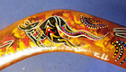 Australian Hand Painted Wood Boomerang Australia Aboriginal Art 14  Long