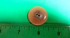  1  Vintage 1 1 16  Basketweave Motif Brown Vegetable Ivory 2-hole Button-m633
