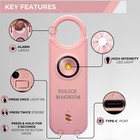Police Magnum Personal Safety Alarm Keychain-135db Rechargeable Led Light-pink