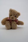 First   Main Teddy Bear Plush Brown Pink Bow 20   30 Years Old Soft Toy