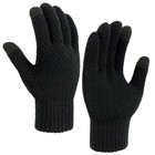Winter Gloves For Women Men  Women Upgraded Touch Screen Gloves Thicken-black