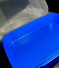 New  nos  Made In Usa Tupperware  2242d Storz-a-lot Hinged Lid Container Blue     