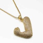 2 Ct Natural Moissanite Strong Arm Muscle Bicep Pendant 14k Yellow Gold Plated
