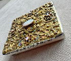 Antique Case Box 800silver Kta Austro Hungarian Garnet Turquoise Vermeil Rare