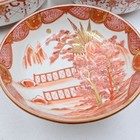 Kutani Ware Porcelain Bowl Set Of 3 Japanese Meiji Era