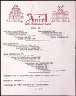 Vintage Aniel Your Evening Restaurant French Menu Anchovy Filet Beef Tongue